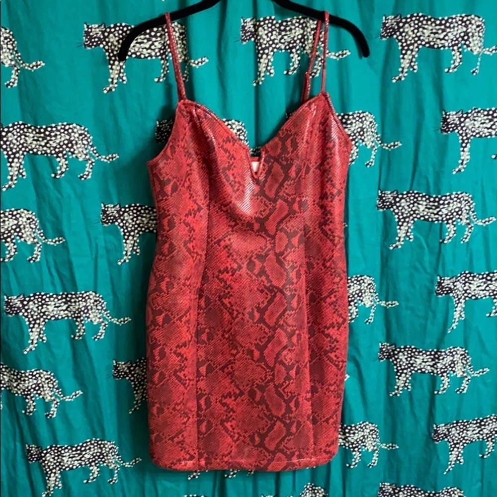 Snakeskin Mini Dress